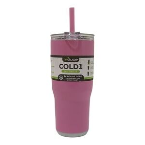REDUCE COLD1 Stainless steel 24 oz. tumbler Straw Bubblegum pink 3 in 1 lid NEW